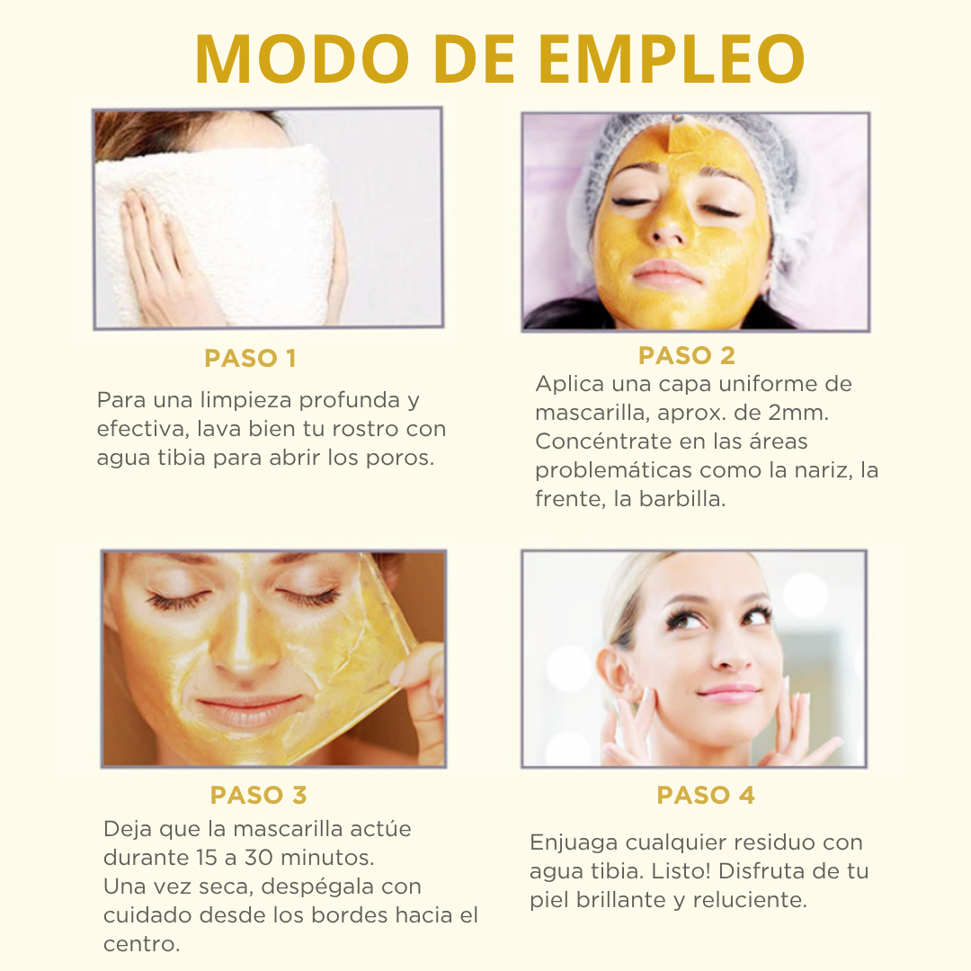 PureGlow Mascarilla Dorada 24k